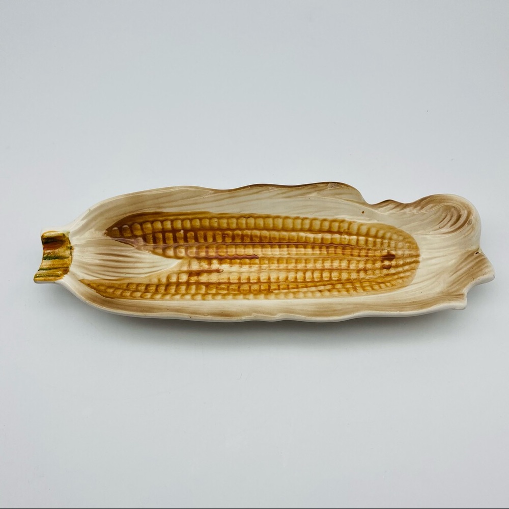 MCM Corn On the Cob Dishes Ceramic Vintage - Excellent 10” Long - 1 Replacement